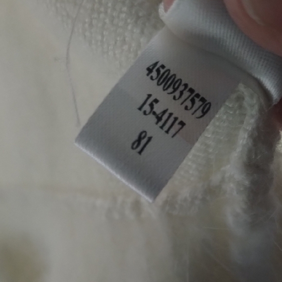 ✨White House Black Market Cream Plush Trim Long Cardigan Sweater - Picture 6 of 6